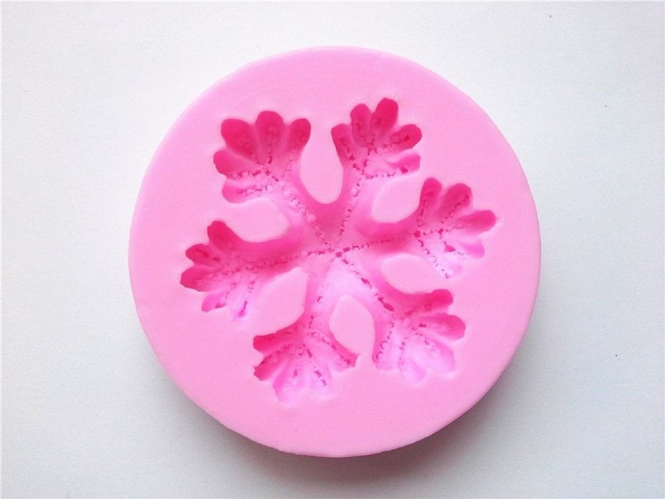 GHMZ Big Snowflake Silicone Shape Fondant Molds