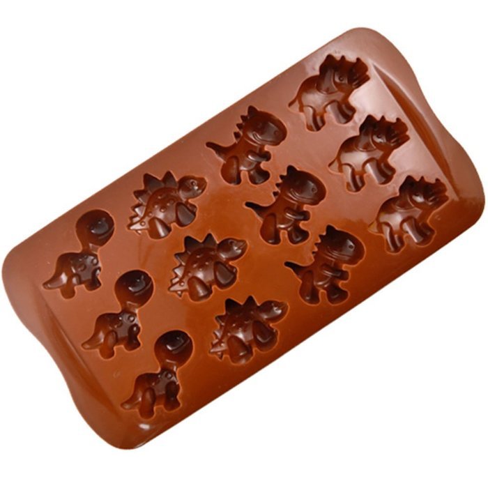 NEW Dinosaurs 12-Cav Chocolate Cookie Pastry DIY Silicone Baking Mould #AF N3