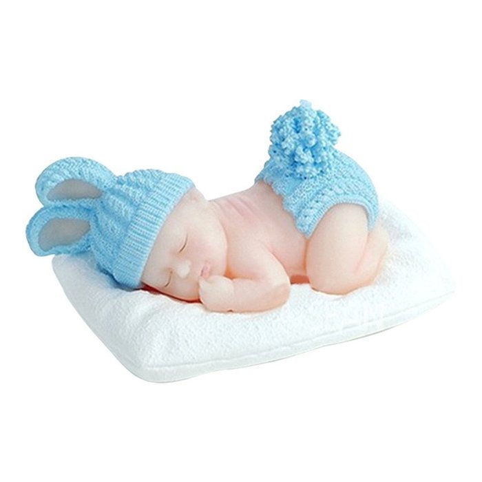 FLY 3D Sleeping Baby Silicone Fondant Mold Cake Decorating,Pink N6