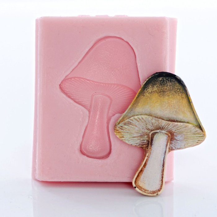 Tiny Mushroom Flexible Silicone Mold, Fondant, Candy, Chocolate, Food Safe, Polymer Clay, Resin Mold, Epoxy and... N2