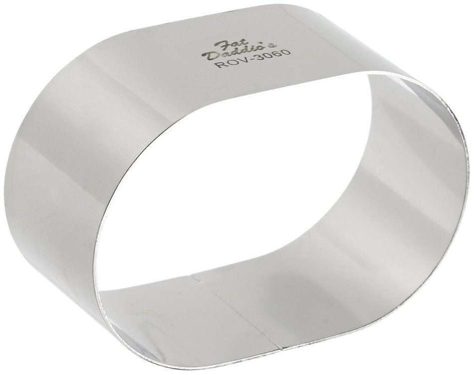 Fat Daddio's Stainless Steel Oval Cake and Pastry Ring, 8 Inch x 5.75 Inch x 2 Inch
