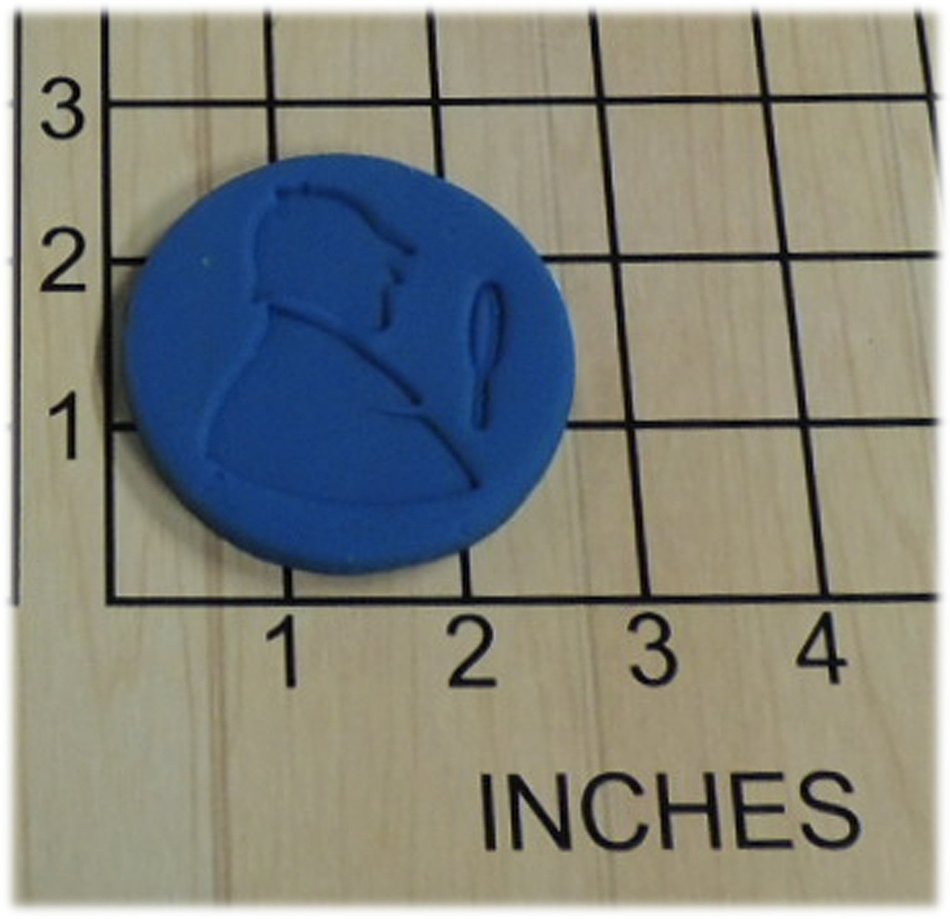 Sherlock Holmes with a Magnify Glass Fondant Cookie Cutter and Stamp #1391