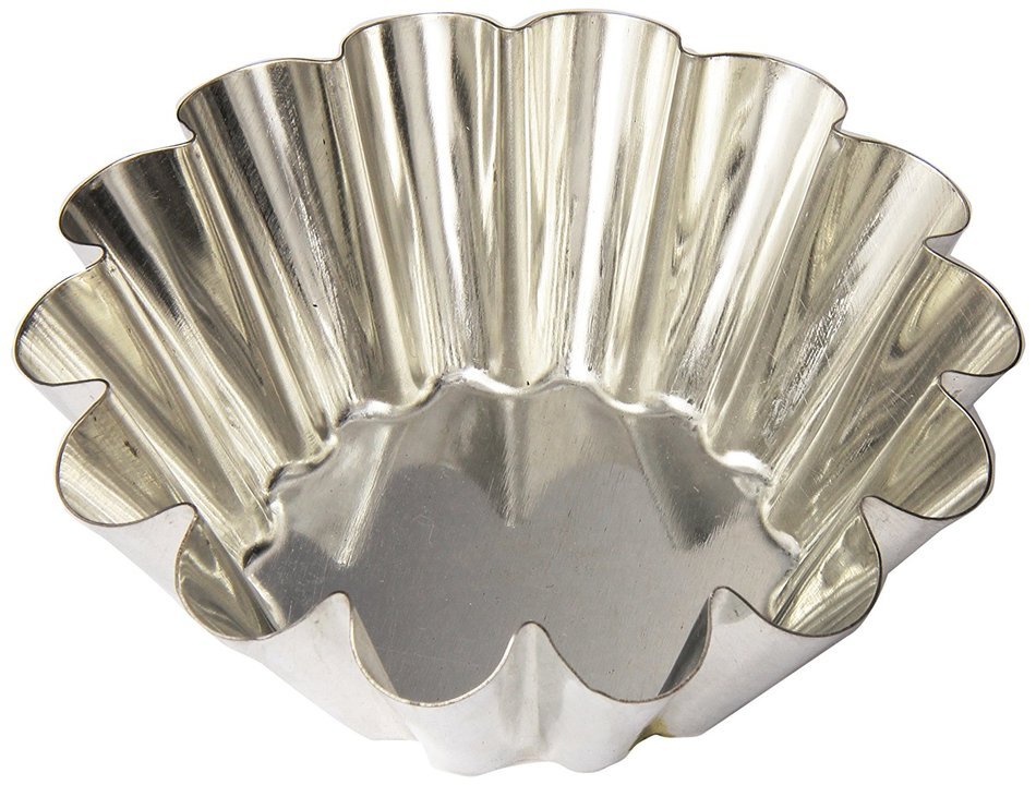 Matfer Bourgeat 14-Fluted Tin Brioche Mold, 4-3/4-by-1-3/4-Inch
