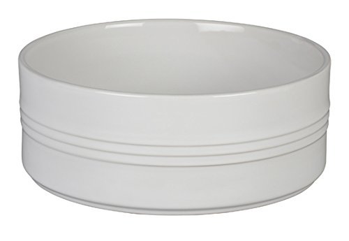Le Creuset of America Stoneware Souffle Dish, 2 1/2-Quart, White