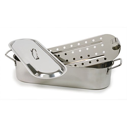 Norpro 280 Stainless Steel Fish Poacher With Perforated Rack 18" X 4.5"