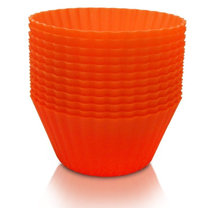 Brighid's Kitchen Green Reusable Silicone Baking Cups / Muffin Cups with eBook Cookbook and Product Guide, Set... N18
