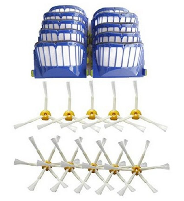 Side Brush 3 arms and Side Brush 6 arms Compatible with Roomba 500, 600 and 700 Series,Roomba AeroVac Filter,...
