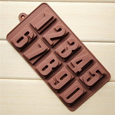 Y&XL&H 10 Hole Number Shape Cake Ice Jelly Chocolate Molds,Silicone 22&iexcl;&Aacute;11.2&iexcl;&Aacute;2 CM(8.7&iexcl;&Aacute;4.4&iexcl;&Aacute;0.8 INCH) N2