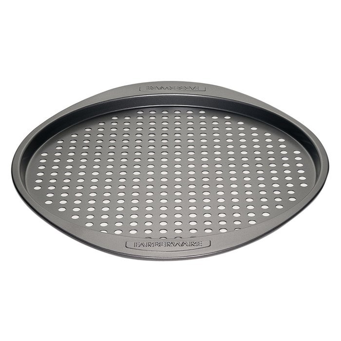 Farberware Nonstick Bakeware 13-Inch Round Pizza Crisper, Gray N2