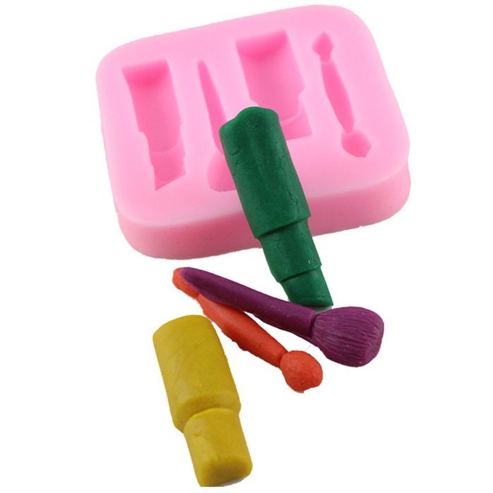 Mujiang Silicone Fondant Makeup Molds Cake Decorating Tools Lipstick Candy Mold N4