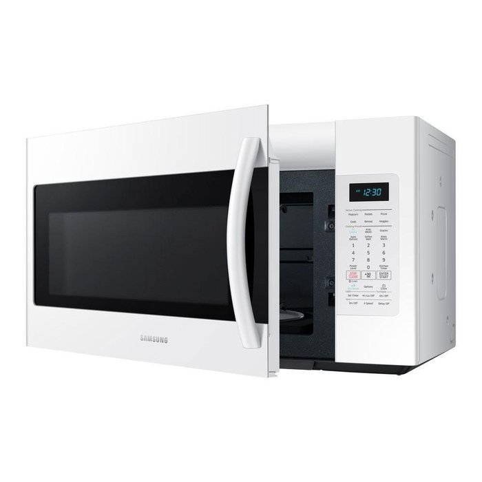 Samsung ME18H704SFW 1.8 Cu. Ft. 1000W Over-the-Range Microwave, White N3