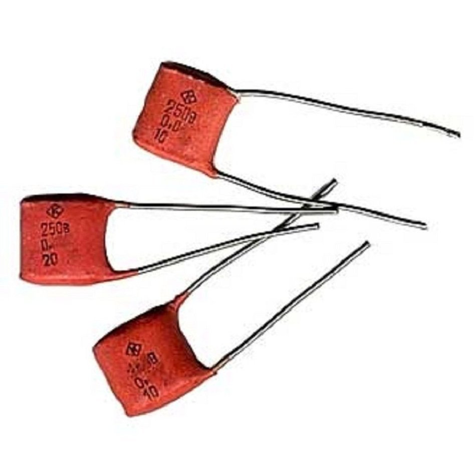 Capacitor PET K73-5 250V 0.1uF USSR 50 pcs