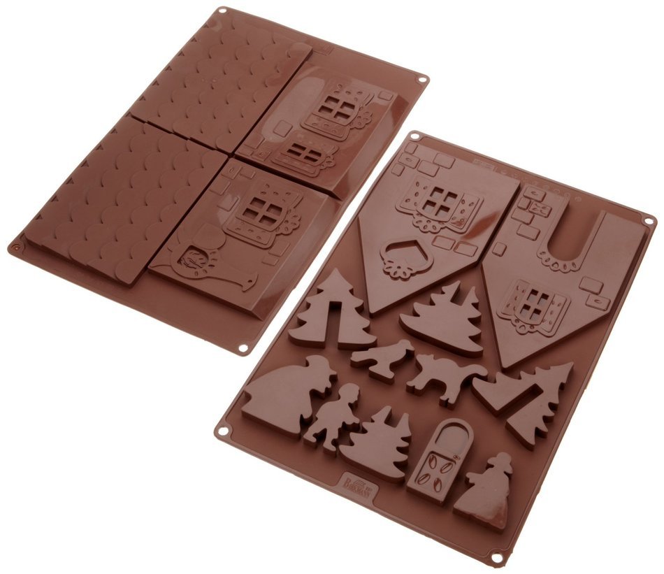 DIY Chocolate Gingerbread House Silicone Mold