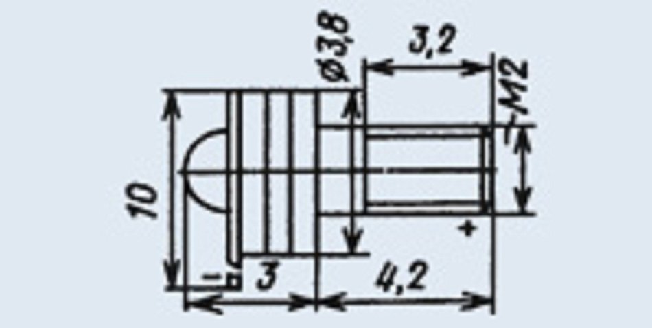 Light-emitting diode 3L119A USSR 1 pcs N2
