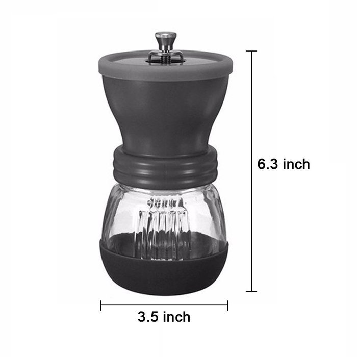 Amfocus Manual Coffee Grinder with Ceramic Burr, Hand-crank Grinding Mill N8