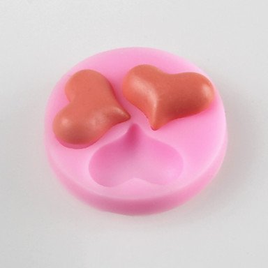 Y&XL&H Three Love Shaped Fondant Cake Chocolate Silicone Mold, Decoration Tools Bakeware
