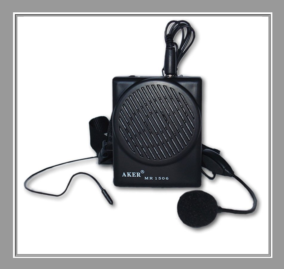 VoiceBooster Voice Amplifier 10watts Black MR1506 (Aker) by TK Products, Portable, for Teachers, Coaches, Tour...