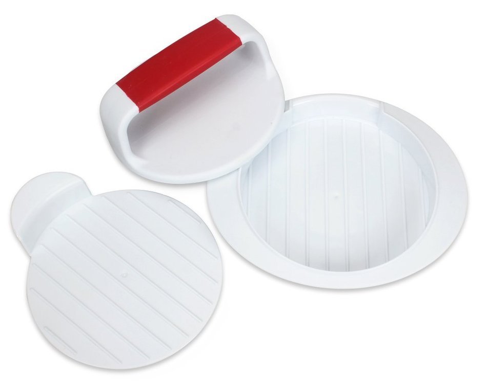 Aprince Burger Press, Hamburger Patty Maker, Hamburger Presser (White - Square Plastic) N28