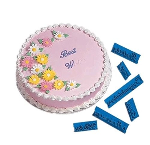 Anyana 6pcs set Happy Birthday & Best Wishes & Congratulations & Anniversary Plastic Cookie Cutter Cake Mould... N2