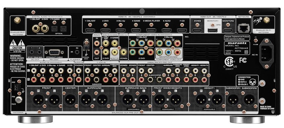 Marantz AV7702MK2 M11.2 Channel Max Processing Full 4K Ultra HD AV Pre Tuner with Bluetooth and Wi-Fi N5