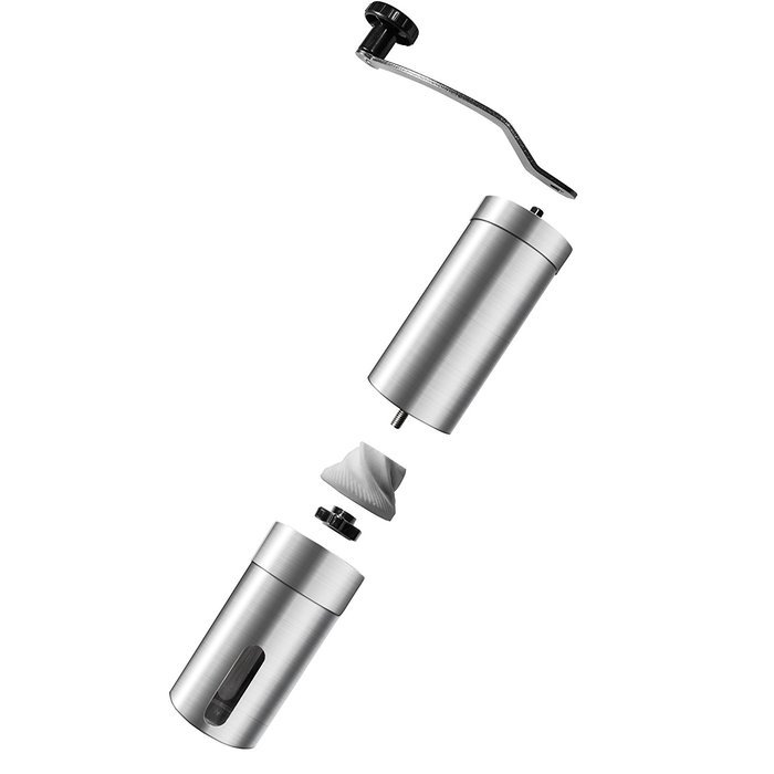 Manual Coffee Grinder, Amado Coarse Coffee Grinder Brushed Stainless Steel Manual Coffee Grinder N7
