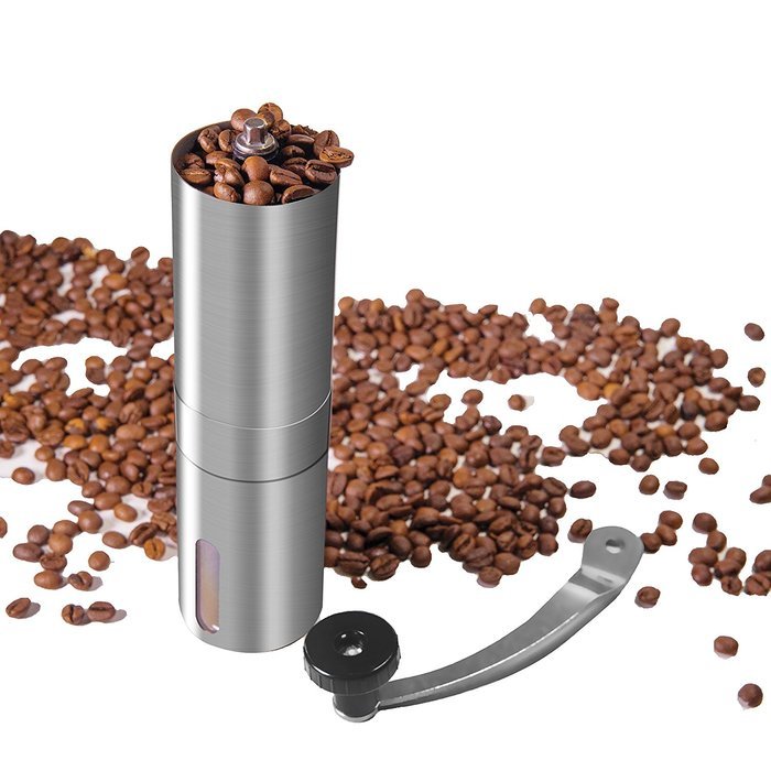 Manual Coffee Grinder, Amado Coarse Coffee Grinder Brushed Stainless Steel Manual Coffee Grinder N8