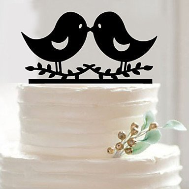 Y&XL&H Just Married Wedding Cake Topper Personalize Monogram Bird Event Party Supplies Cake Accessory Decorations...