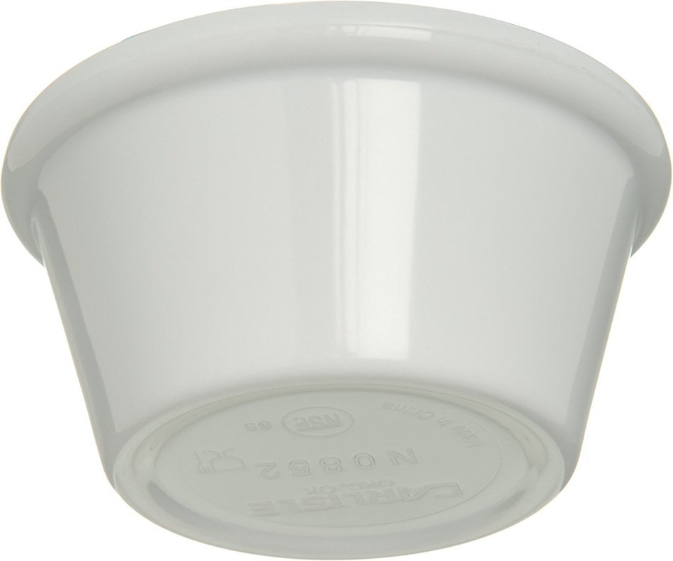 Carlisle 085202 Melamine Smooth Ramekin, 2 oz Capacity, White (Case of 72) N6