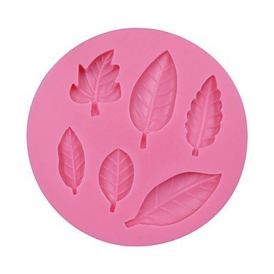 Sher 6 Holes Variety Leaf Shape Silicone Soap Mold Chocolate Moulds Silicone Baking Molds Cake Tools