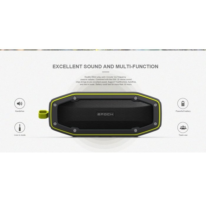 Multi-function bluetooth 4.1 outddoor waterproof speaker with MIC,10w stereo double unit sound play music for...