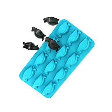 Y&XL&H 12 Holes of Penguin Shape Handmade Ice Cube Tray Molds Chocolate Jelly Pudding Molds Candy Mould N3