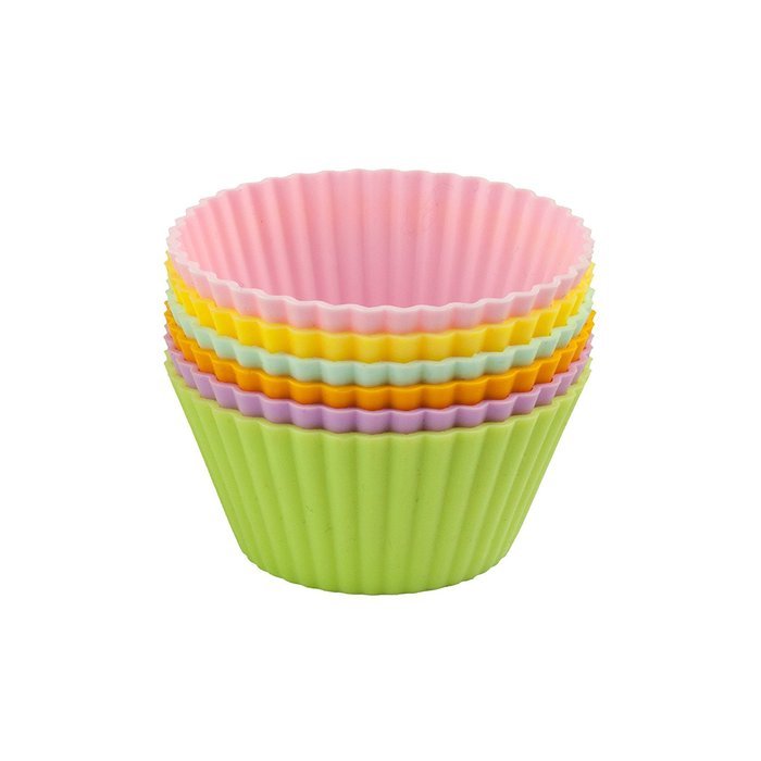 Casabella Boxed Standard Muffin Cup, 3-Inch, Multicolor, Set of 6