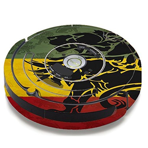 Skin Decal Vinyl Wrap For IRobot Roomba 650 655 Vacuum / Rasta Lion Africa