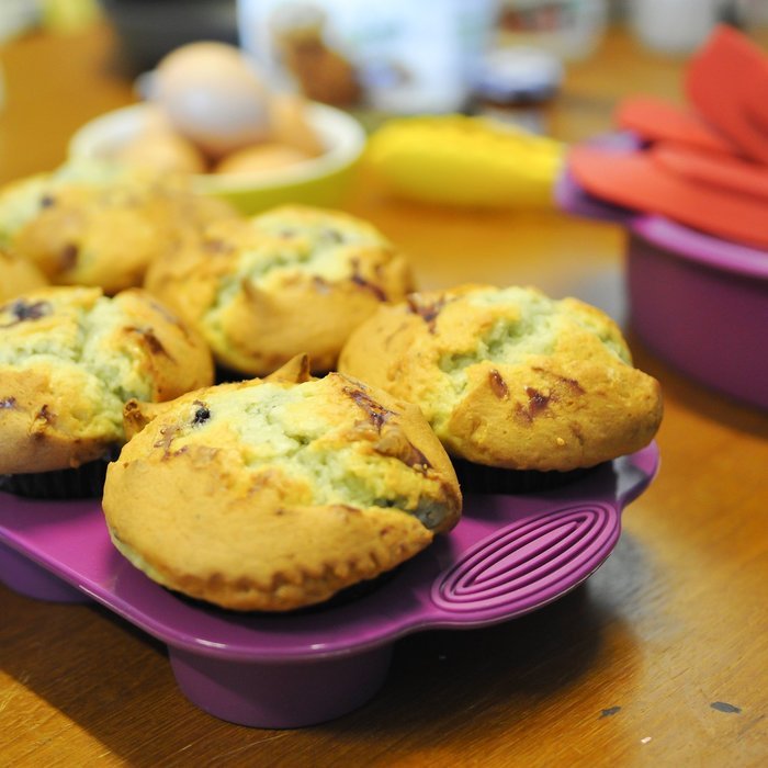 Zodaca Silicone 6 Cups Muffin Pan and Cupcake Maker, Rose N3