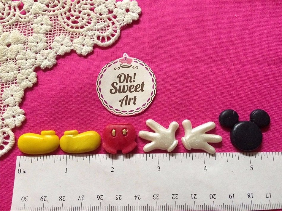 Complete Mickey Mouse Silicone Cupcake Toppers Mold By Oh! Sweet Art FDA Approved for Food N3