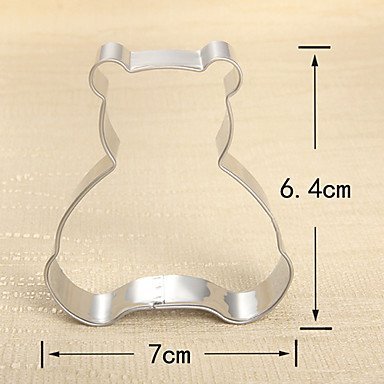 Y&XL&H Cartoon Baby Bear Shape Cookie Cutters Fuirt Cut Molds Stainless Steel N2