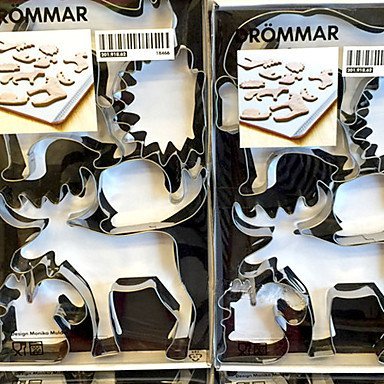 Y&XL&H Set of 6 Animal Pastry Cutter Xmass Deer Cookie Cake Maker N2