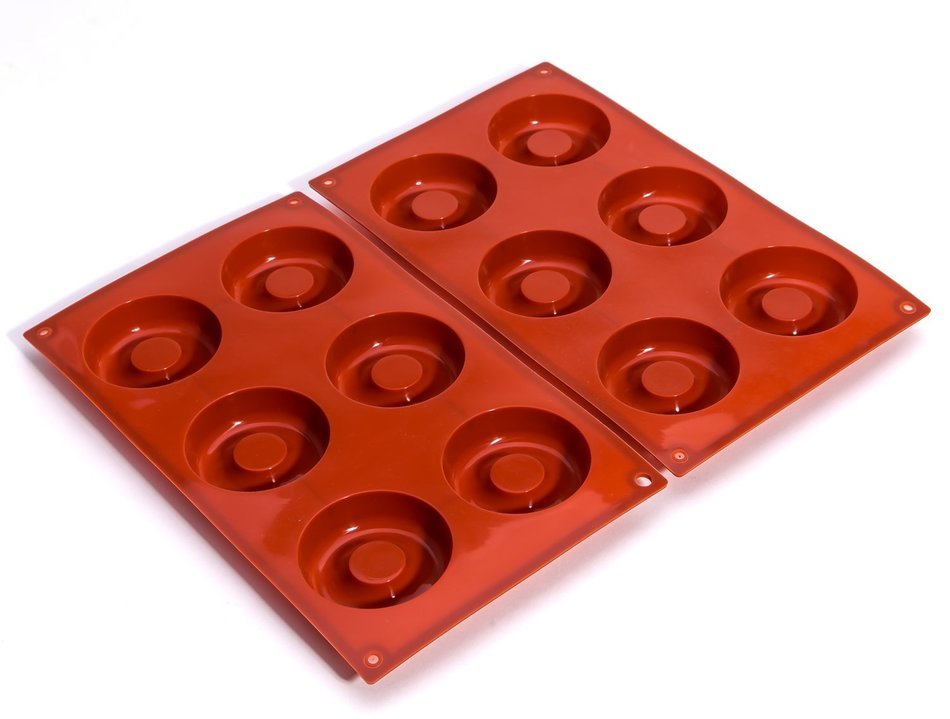 Bekith 6-Cavity Silicone Donut Pan for Donut, Cake, Bread, Cupcake, Cheesecake, Cornbread, Muffin, Brownie, and... N2