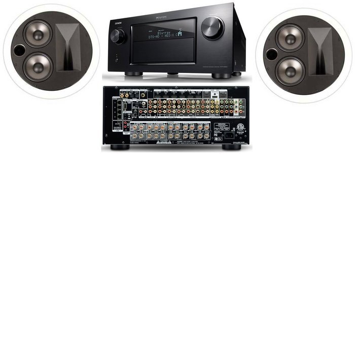 Klipsch KL-7502-THX In-Ceiling LCR(Pair)-Denon IN-Command AVR-4520CI A/V- White