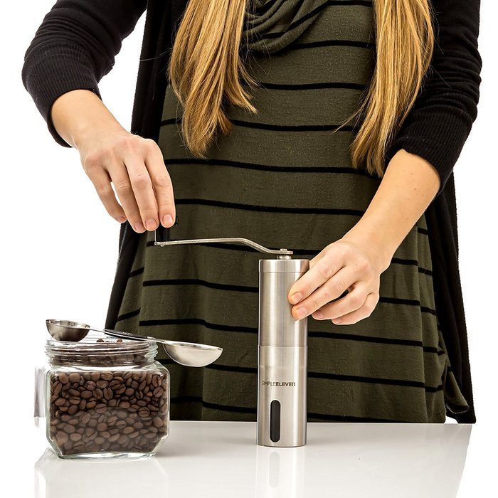 Premium Manual Coffee Grinder | High Quality Adjustable Ceramic Burr | Professional Stainless Steel | Hand Crank... N3