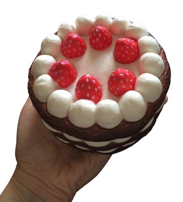 Squishy & Slow Rise SCENTED Eric Next Series JUMBO Strawberry Cake & Bonus Random Jenna Lyn Squishy! (Chocolate... N9