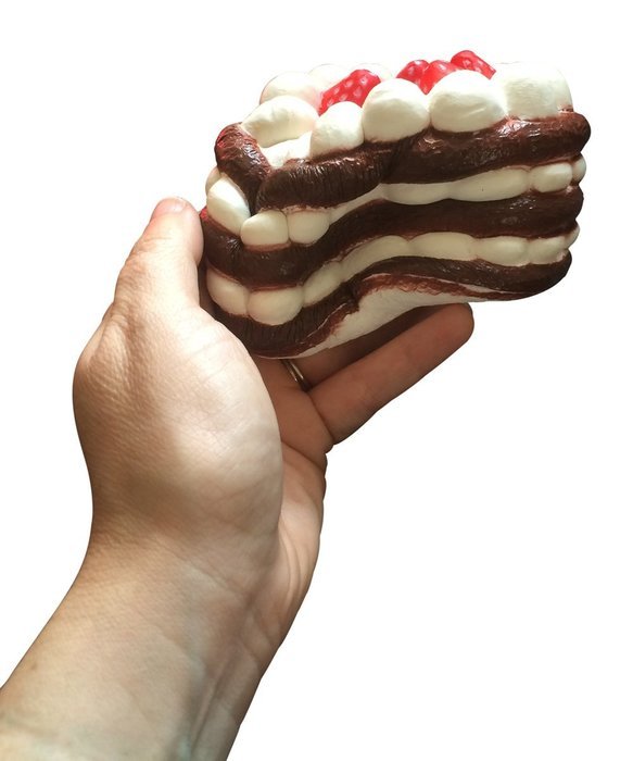 Squishy & Slow Rise SCENTED Eric Next Series JUMBO Strawberry Cake & Bonus Random Jenna Lyn Squishy! (Chocolate... N10