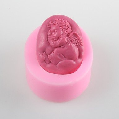 Sher Sleeping Angel Shaped Soap Mold Mooncake Mould Fondant Cake Chocolate Silicone Mold, Decoration Tools Bakeware N4