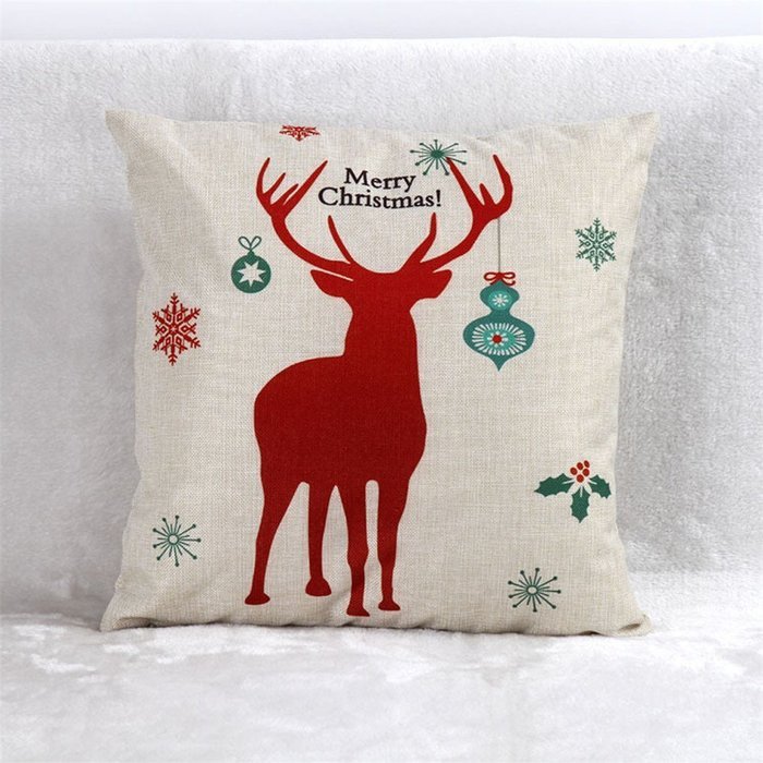 Pillow Cover,Haoricu Simple Stytle Christmas Elk Sofa Bed Home Decor Pillow Case Cushion Cover (Green) N4