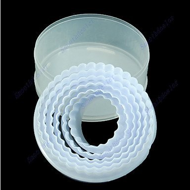 Y&XL&H 6PCS/Set Round Shape Cake Decorating Cookies Cutter Paste Sugarcraft Mold Tool N2
