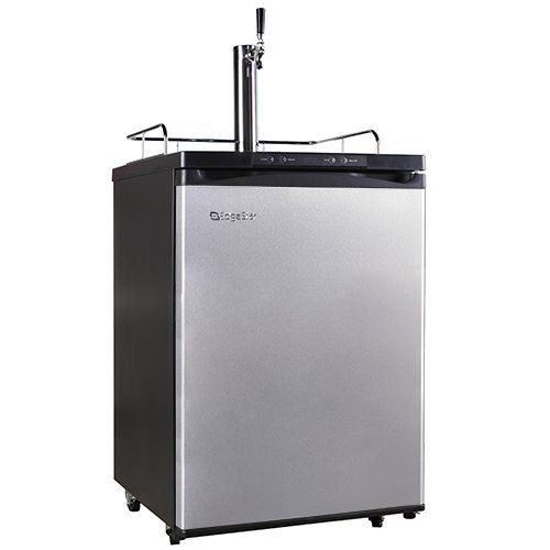 EdgeStar Full Size Kegerator with Digital Display - Black and Stainless Steel N3
