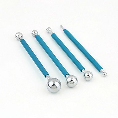 Y&XL&H 1Set Double sided 4 tools Modelling stainless steel Ball Tools sugar paste cake N2