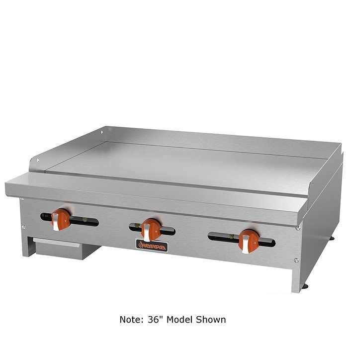 MVP Group SRMG-48 Gas Manual Griddle, 48", Grey
