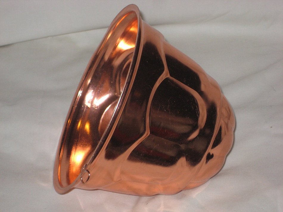 Coppertone Aluminum Fancy Dome Jell-O Mold Cake Baking Pan N2