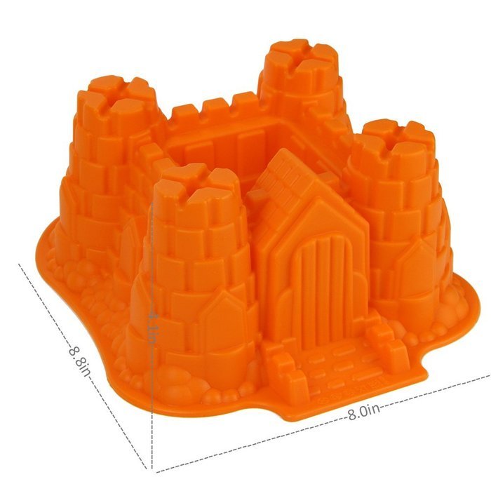 ANPHSIN Creative DIY Silicone Cake Mold-Single Cavity Castle Shape Bakeware Collection Cake Pan-Green N17